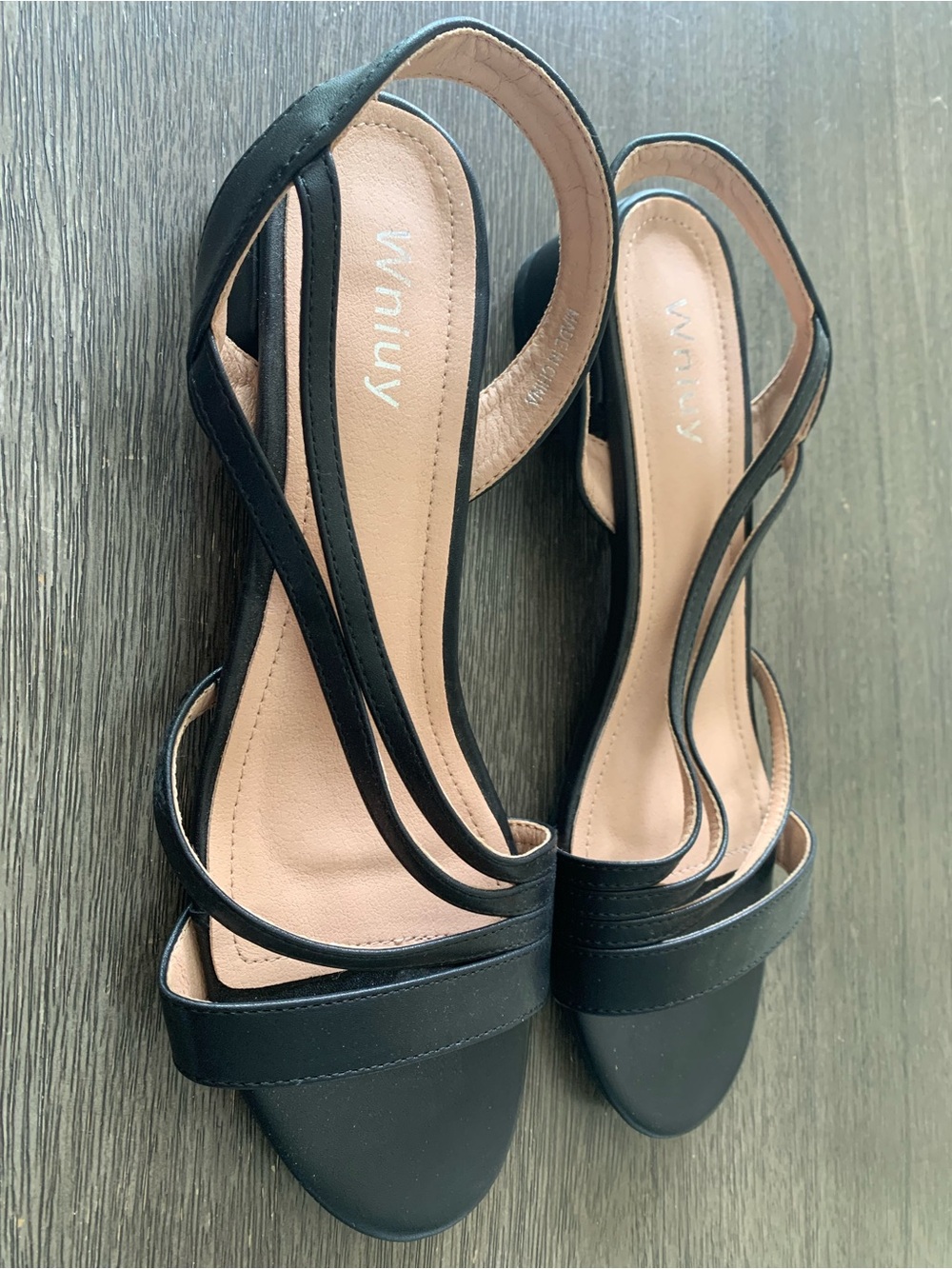 NWOT!! Ladies Wnuuy brand black sandals! Size 11/43. Very comfy! $30. Bin 63.